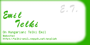 emil telki business card